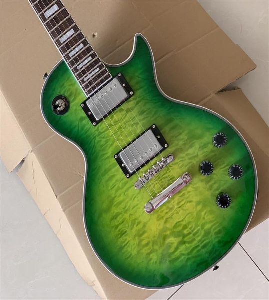 

new arrival green wavy custom electric guitar guitars guitarra4082509