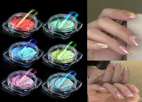 

semi transparent aurora mermaid nail powders nude chameleon nails art pigments unicorn neon glitters manicure decorations8693142, Silver;gold
