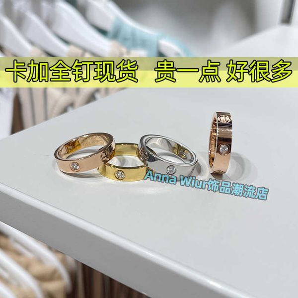 

high-quality light luxury high grade titanium steel colorless love ring for men and women 18k rose gold couple wedding fashion, Golden;silver