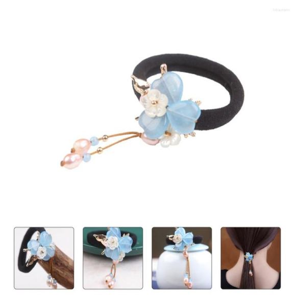 

bandanas 1pc hair tie lady holder hanfu accessory rubber band7323455, Blue;gray