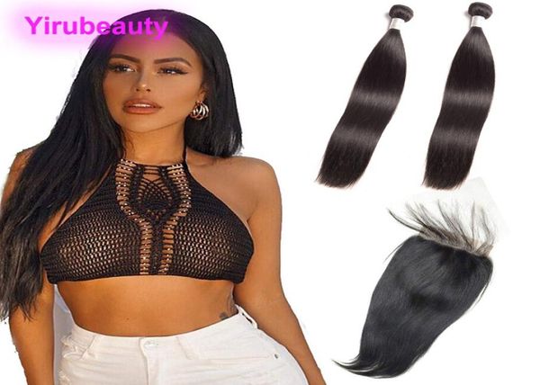 

malaysian unprocessed human hair 2 bundles with 5x5 lace closure straight virgin hair extensions with 5 by 5 closures with baby ha4589078, Black;brown