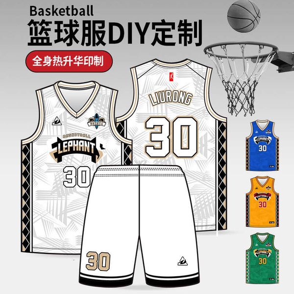

jersey basketball game team uniform men's digital printing basketball uniform quick drying sports suit, Black;red