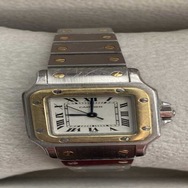 

luxury panthere watch for men santos wristwatches t8qh es santos steel gold automatic ladies, Slivery;golden