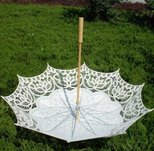 

lace bridal parasols wedding umbrella new arrival pography props 82cm diameter 68cm length beautiful bridal accessories9700757, White