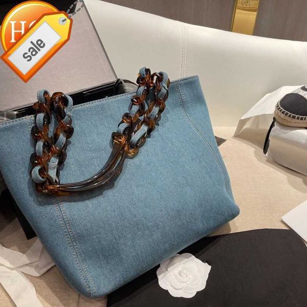 

women's brand designer brands 2023 new fashion texture denim shoulder bag multi-functional portable large capacity tote factory direct