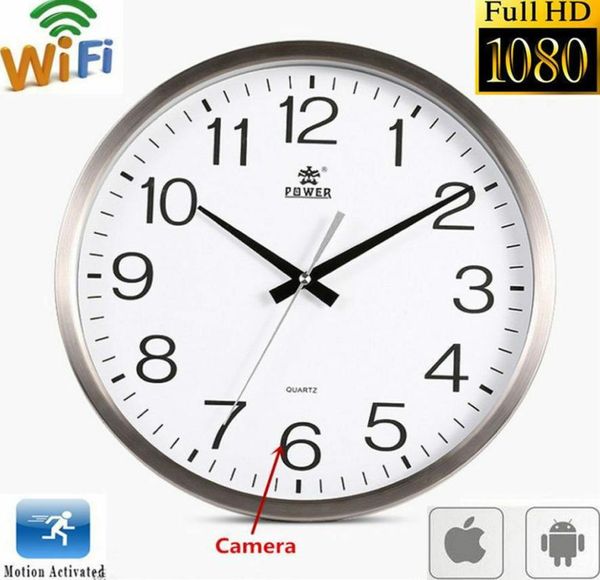 

2022 new wifi 1080p full hd wall clock security camera dvr mobile detection housekeeper recording video3900644