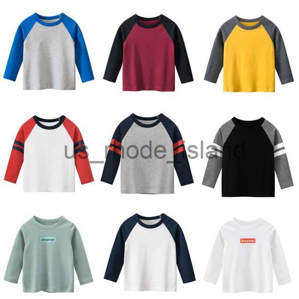 

t-shirts baby boys sweatshirt long sleeve cotton t shirts new autumn winter boys kids casual t shirt for boys girl clothes 2-8y x0628, Blue