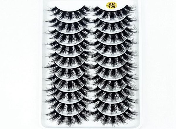 

2019 new 10 pairs 100 real mink eyelashes 3d natural false eyelashes mink lashes soft eyelash extension makeup kit cilios 1068619702