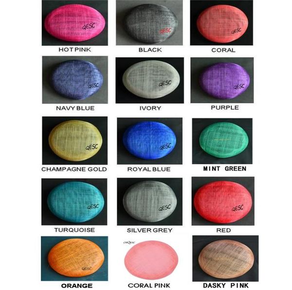 

new 5 colours14cm sinamay base pillbox with grossgrain sweatband for fascinator hatkentucky derby rac3406466, White