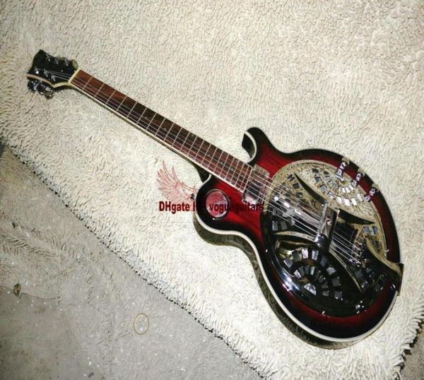 

new custom dobro guitar resonator red custom shop electric guitar new arrival whole guitars 6518852