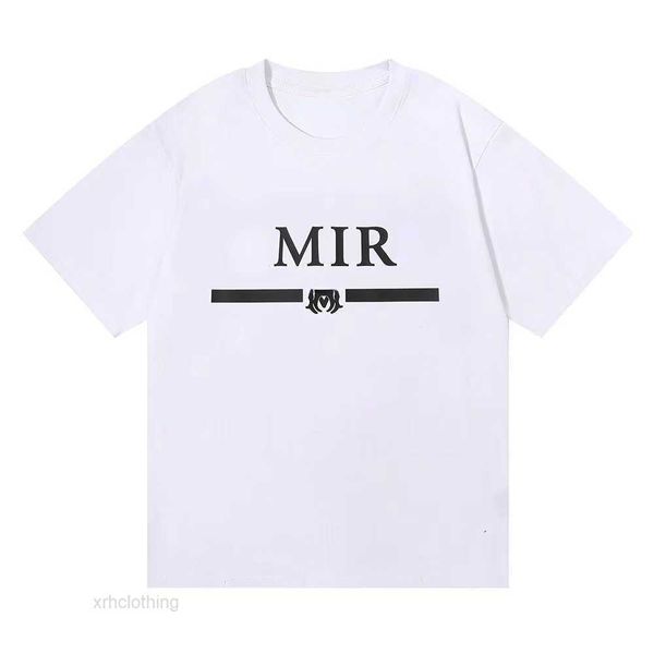 

men's t-shirts plus size short sleeve designer t shirt men women sweatshirt am tshirt miri letter print round neck pullover tee cotton, White;black