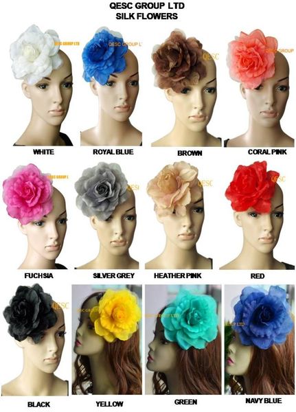 

15cm soft silk flower for sinamay fascinator hat summer fedorahair accessory and wedding headpiece2375262, White