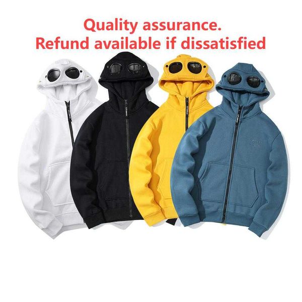 

high version mens zip-up hoodie cp designer sweatshirt embroidered jacket men women outdoor sports hooded sweater fleece hoodies cp pullover, Black