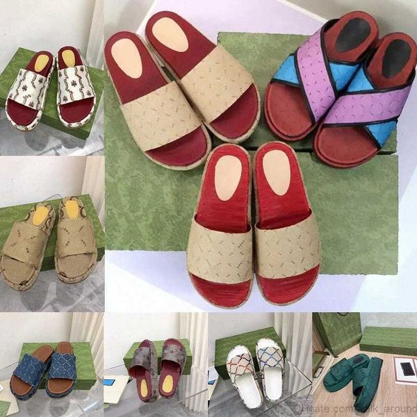 

designer luxury women's platform sandals slippers slide fashion 55mm thick g flat high heels flip flops shoes embroidered platform rubb, Black