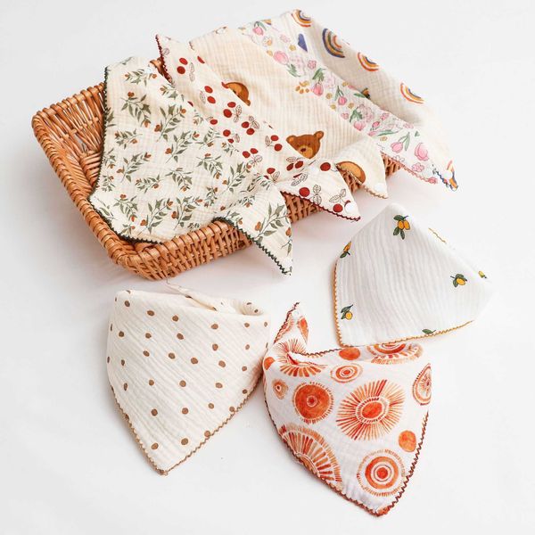 

bibs cloths baby cotton bibs soft lace cloth saliva towel scarf for boys girls feeding bib style r230819