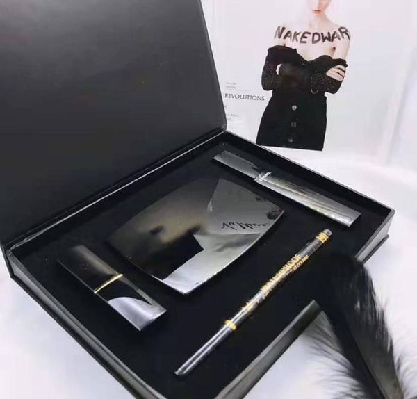 

good quality fast delivery 4 in 1 makeup set kollection matte lipstick eyeliner face powder mascara eye liner make up kit7633001