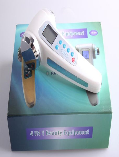 

4 in 1 lcd display beauty equipment 1mhz ultrasound3mhz ultrasonicgalvanic ion led pon skin rejuvenation facial massager8303053