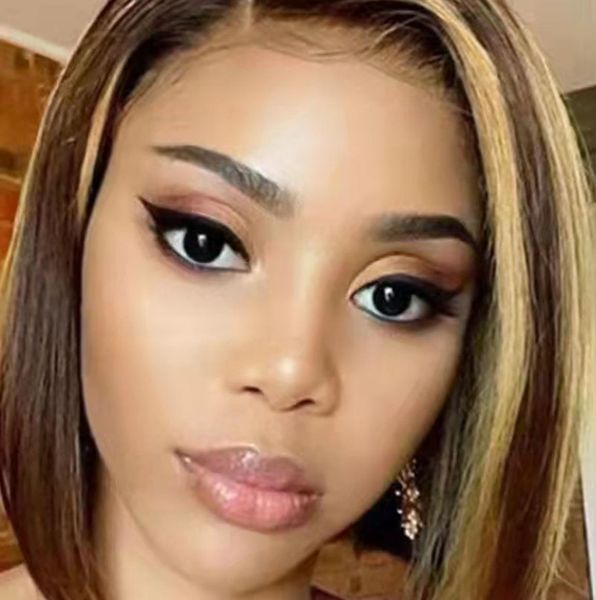 

brown short straight wigs for women 134 lace front human hair wig women039s brazilian hair9209188, Black;brown