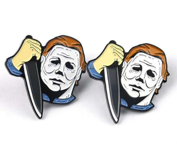 

halloween enamel pin badge on backpack cartoon brooch pins for clothes broche for women girls gift2543744, Blue