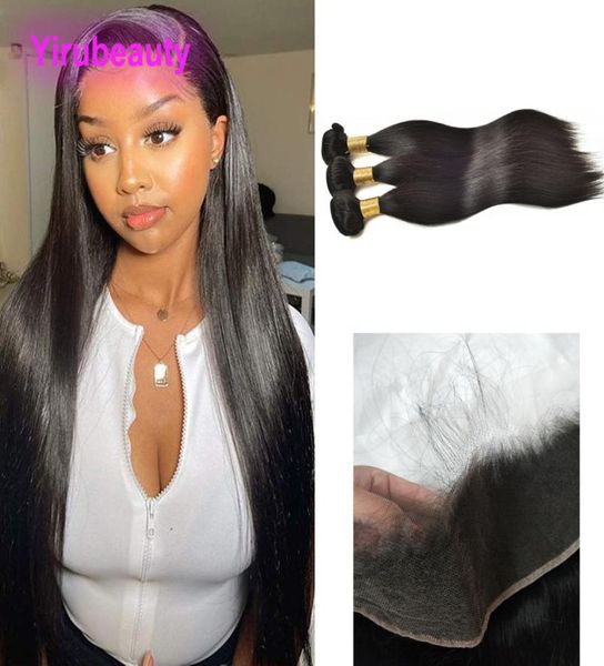 

indian virgin human hair wefts 3 bundles with hd 134 lace frontal pre plucked silky straight 4 pcs extensions6103588, Black;brown