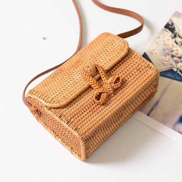 

rattan woven butterfly bag series basket literature art manual bucket bag woven bag belt