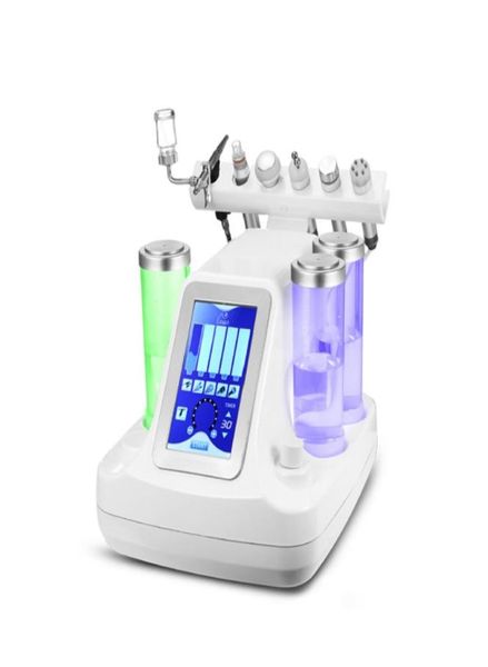 

hydrafacial water hydro microdermabrasion facial skin peeling machine ultrasonic skin rejuvention bio rf face lift deep cleaning1437883, Black;white