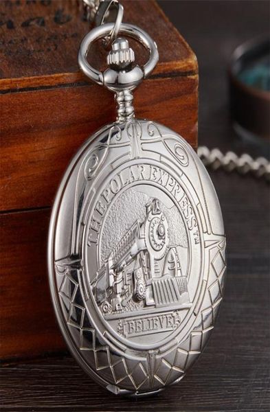 

retro silver train front design pocket watch carving necklace pendant vintage mechanical pocket watch fob chain men women clock t23787986, Slivery;golden