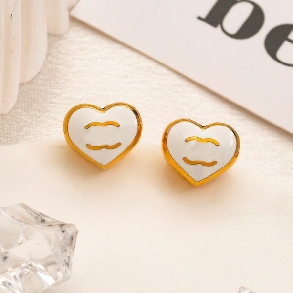 

jewelry sets 18k gold plated luxury brand designer necklaces ear stud earring hoop heart stainless steel letter choker pendant necklace chai, Silver