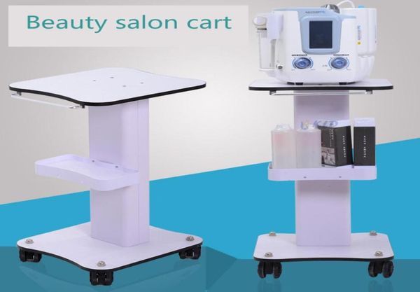 

good quality classic design hydro aqua facial equipment trolley very steady white salon furniture beauty machine cart for hifu 3770571