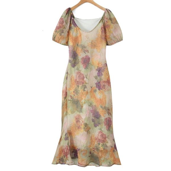 

plus size dresses good quality size mermaid dres clothes 2023 summer fairy oblique cut design oil painting onepiece oversized curve 230627, Black