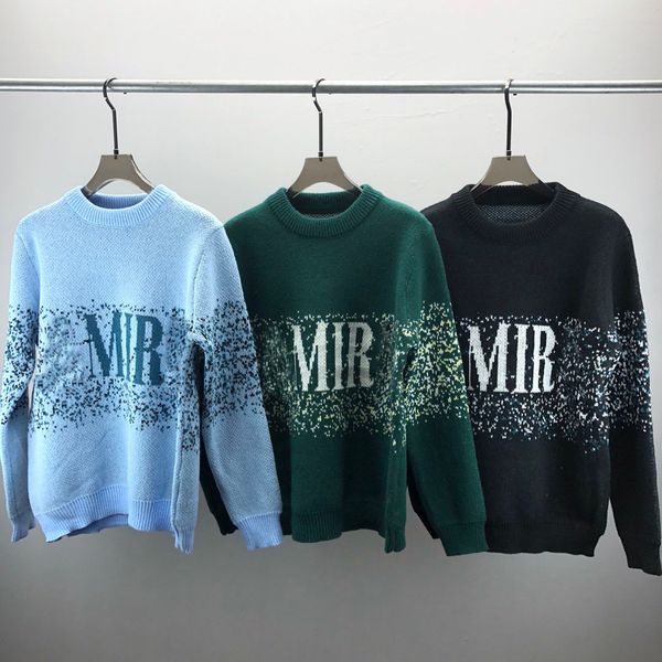 

2 mens designer sweaters retro classic luxury sweatshirt men arm letter embroidery round neck comfortable high-quality jumper fashion cardig, White;black