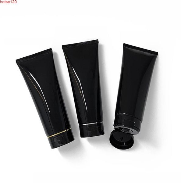 

200ml black glossy cosmetic soft tube travel makeup squeeze subbottling refillable packaging containers lotion hose 30pcslothigh5947663