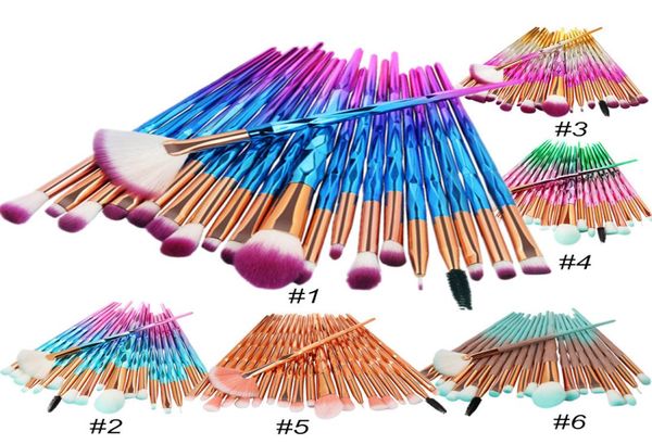 

professional makeup brushes set 20pcs diamond fan powder foundation brush blush blending eyeshadow lip cosmetic eye make up brushe1541553