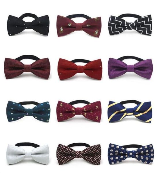 

children kids pre tied wedding party bow tie girls boys formal tuxedo satin bowtie necktie colorful christmas baby gift drop4286075, Red;brown