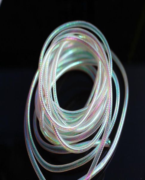 

tigofly 4m 5 colors mylar holographic oval tinsel braided chenille crystal flash line dry streamer rib body fly tying materials5437540