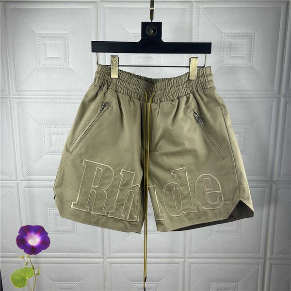 

men's shorts embroidered rhude women basketball five point pantscz8j, White;black