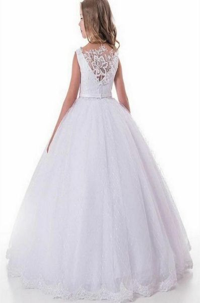 

2021 white flower girl dresses for wedding lace girls pageant gown kids first communion princess dresses3868078, White;blue