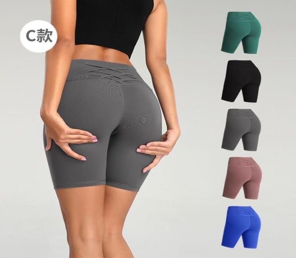 

new in women yoga shorts combination back sporting workout athletic leggins knitting fitness high waist slim jogging fitness fy9098223924