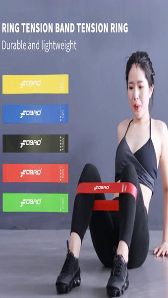 

fdbro 2019 pilates sport training workout elastic bands yoga resistance rubber bands indoor outdoor fitness equipment 5 color1set8905231