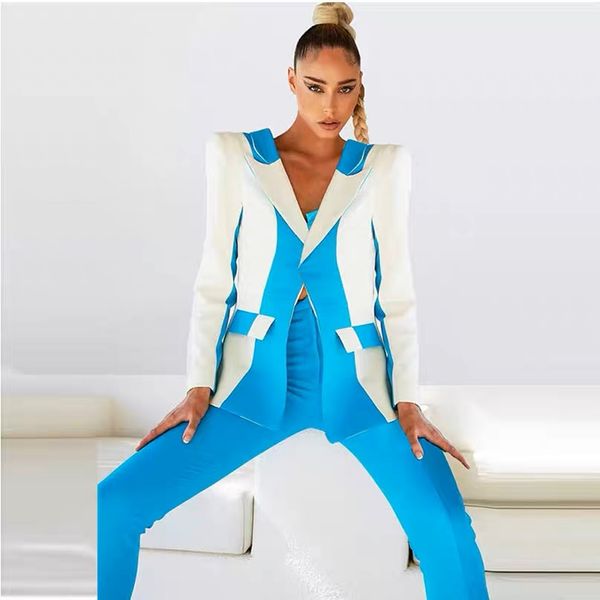 

designer blazer women jackets clothes new released 2 piece sets, White;black