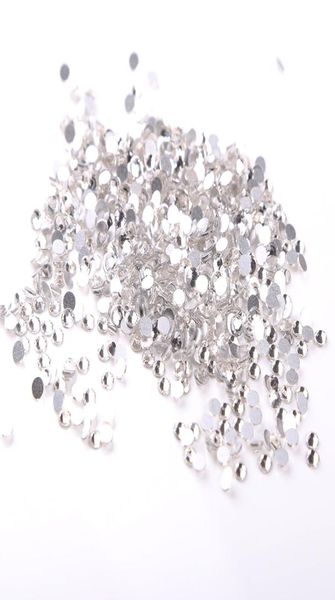 

modern clear color ss12 1440pcs flat back non fix rhinestones for nails safe packaging and fashion decoration3990163, Silver;gold
