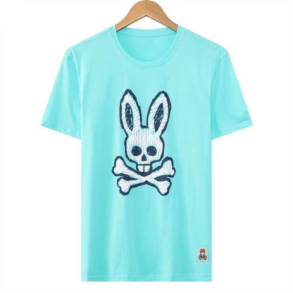 

mens shirt psychos 2023 tshirt womens bunnys tees combed cotton summer short sleeve business design fashion skull rabbit casual breathable c, White;black