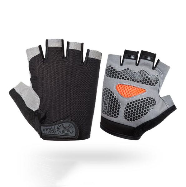 

cycling gloves half finger shockproof wear resistant breathable mtb road bicycle gloves men women sports bike equipment9370192, Black