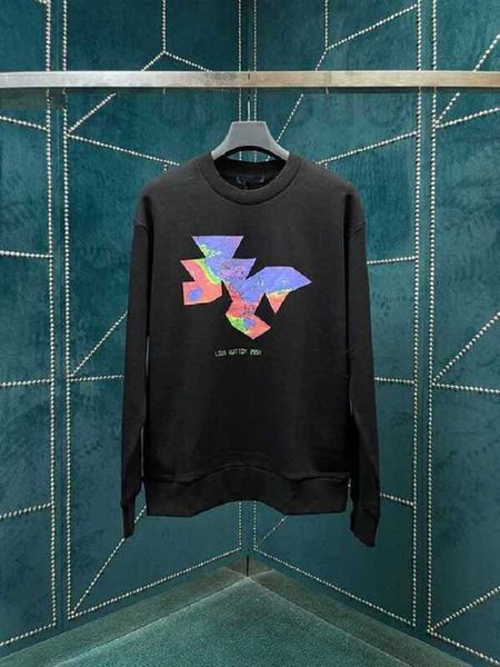 

designer 2023ss men's plus hoodies sweatshirts round neck embroidered printed high street sweater color black white size 2xl/3xl 54y7, Black;brown