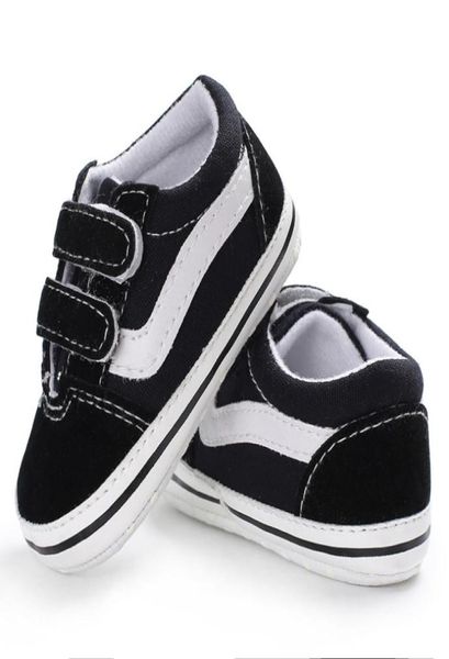 

newborn baby shoes girl boy soft sole shoe anti slip canvas sneaker trainers prewalker black white 018m first walker shoes2260642