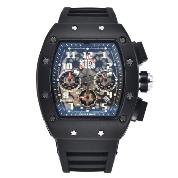 

men's watch new watch full function 6-pin adjustable calendar fashion sports trend watch business quartz women's watch, Slivery;brown