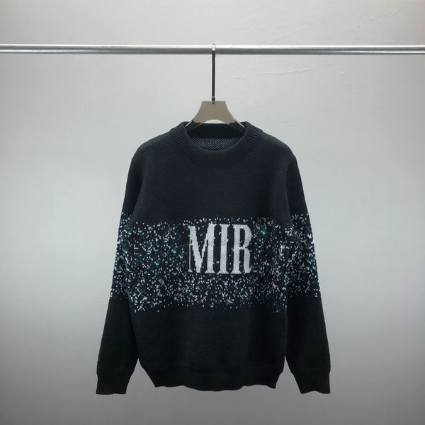

2 mens designer sweaters retro classic luxury sweatshirt men arm letter embroidery round neck comfortable high-quality jumper fashion cardig, White;black