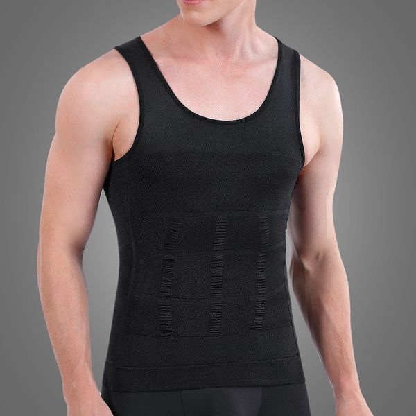 

waist tummy shaper men shapers slimming shirt control vest compression abdomen gym sports underwear body 1 pc 230629