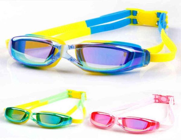 

children039s professional swimsuit goggles swim shurt uv swimsuit glasses electric waterproof silicone swimming kids glasses y24586839