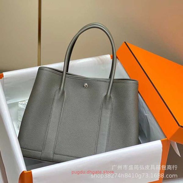 

h home designer party garden shoulder bags online shop home 2023 new bag 36cm hand sewn honey wax line cowhide patchwork held mom shopping w